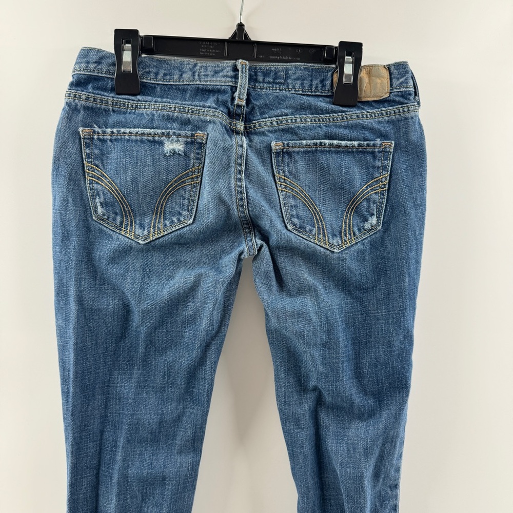 Hollister Y2K Low Rise Jeans Medium Wash 100% Cotton Size 1 Short - Picture 7 of 8